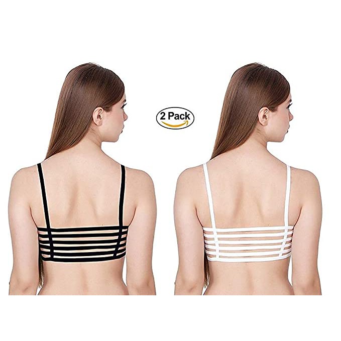 [COD] 2PCS BRA SPORT TRENDY TALI 6 TANPA KAWAT PREMIUM QUALITY | Bikini Bra Sorex