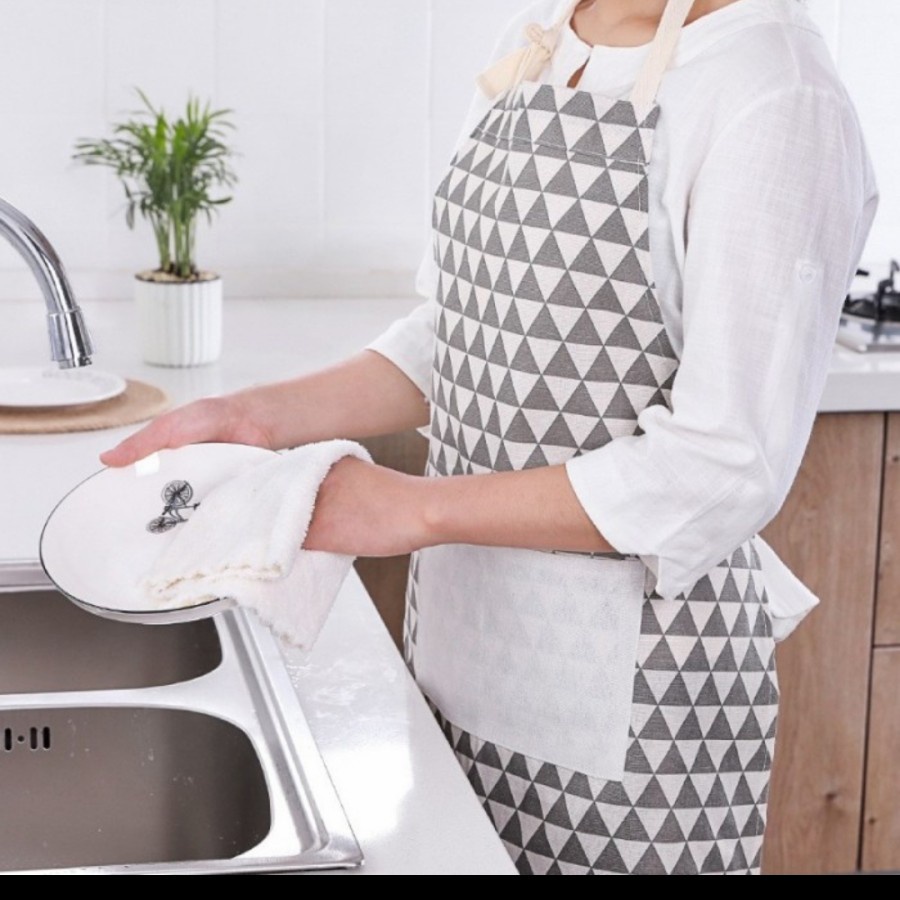 Celemek Korea Apron Masak Aksesoris Dapur Serbaguna Anti minyak bumbu