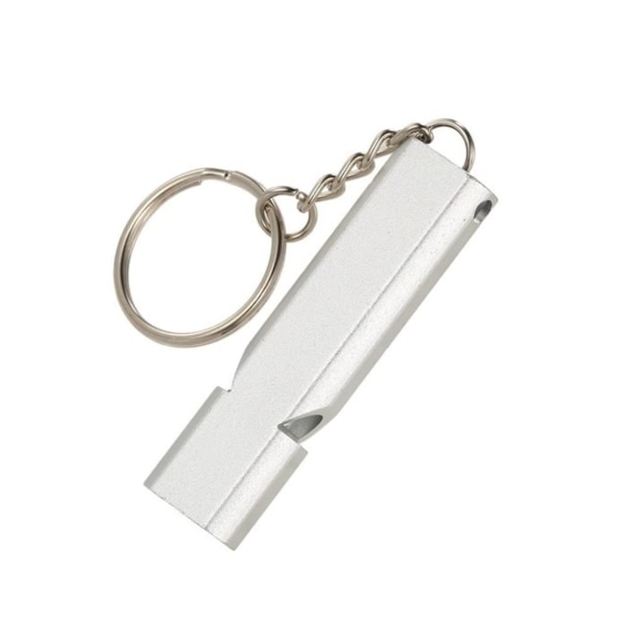 GANTUNGAN KUNCI PELUIT Survival Outdoor Emergency Whistle Keychain Aluminium Souvenir Pesta