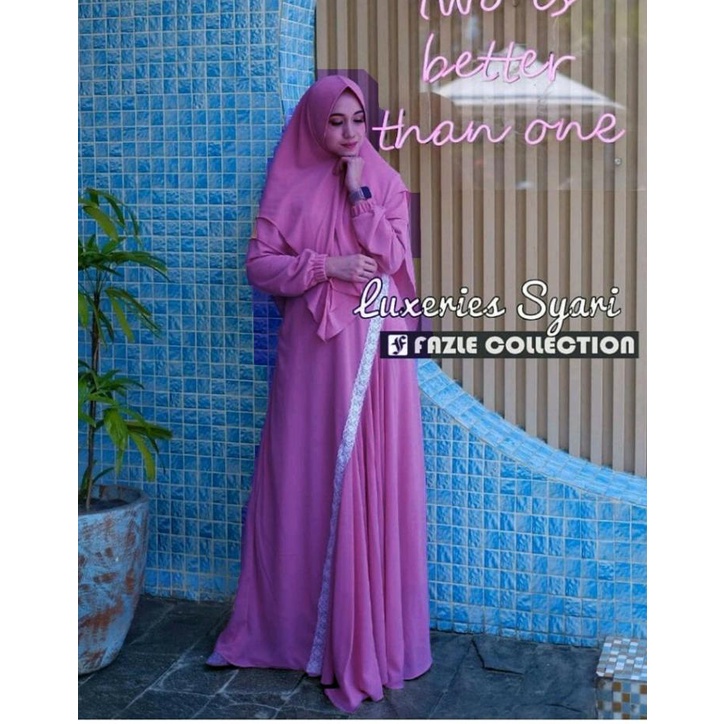 LUXERIES SYARI Plus Khimar Gamis Busui Kekinian 2022 Resleting Depan / Gamis Ukuran M L XL XXL / Gam