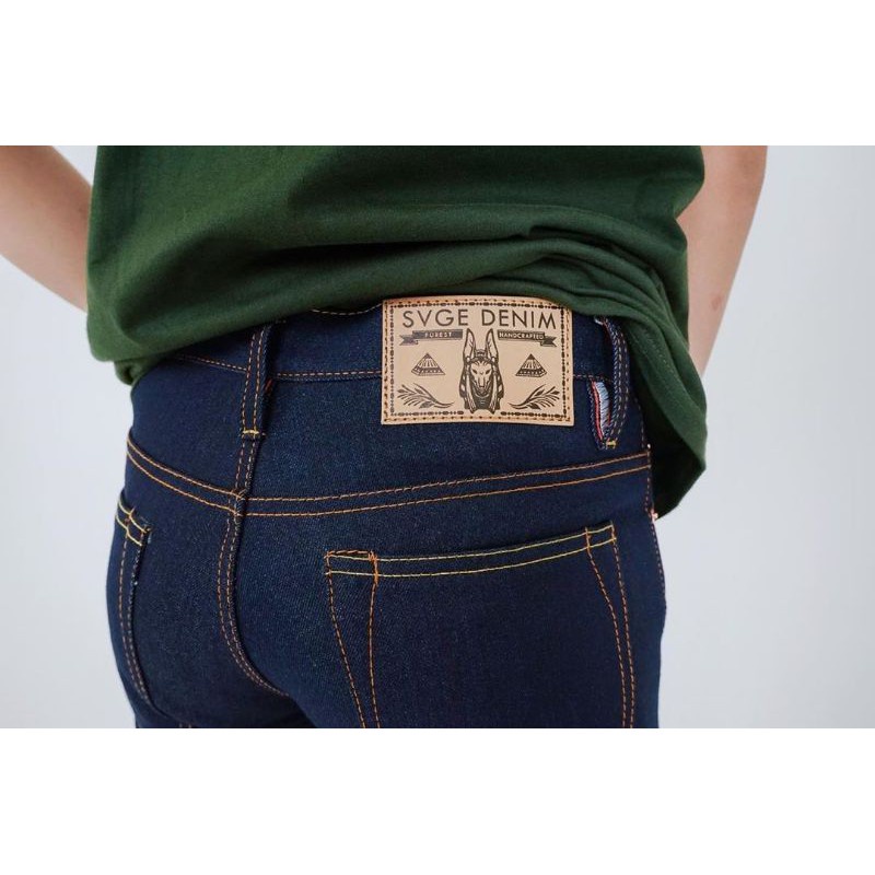 Svge giltya blue indigo 14oz Raw stretch denim