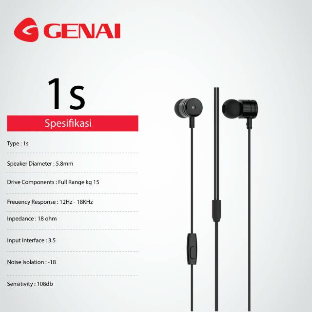 KHANZAACC GENAI 1S WIRED MUSIC IN - EAR EARPHONE