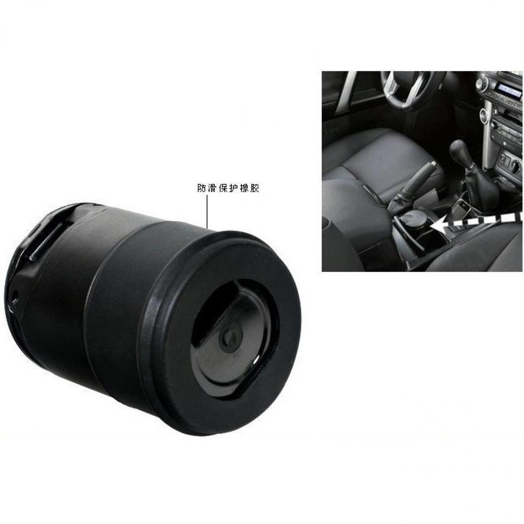 sell Noctilucent ABS Car Ashtray with LED Light Model A - 4S - Hitam