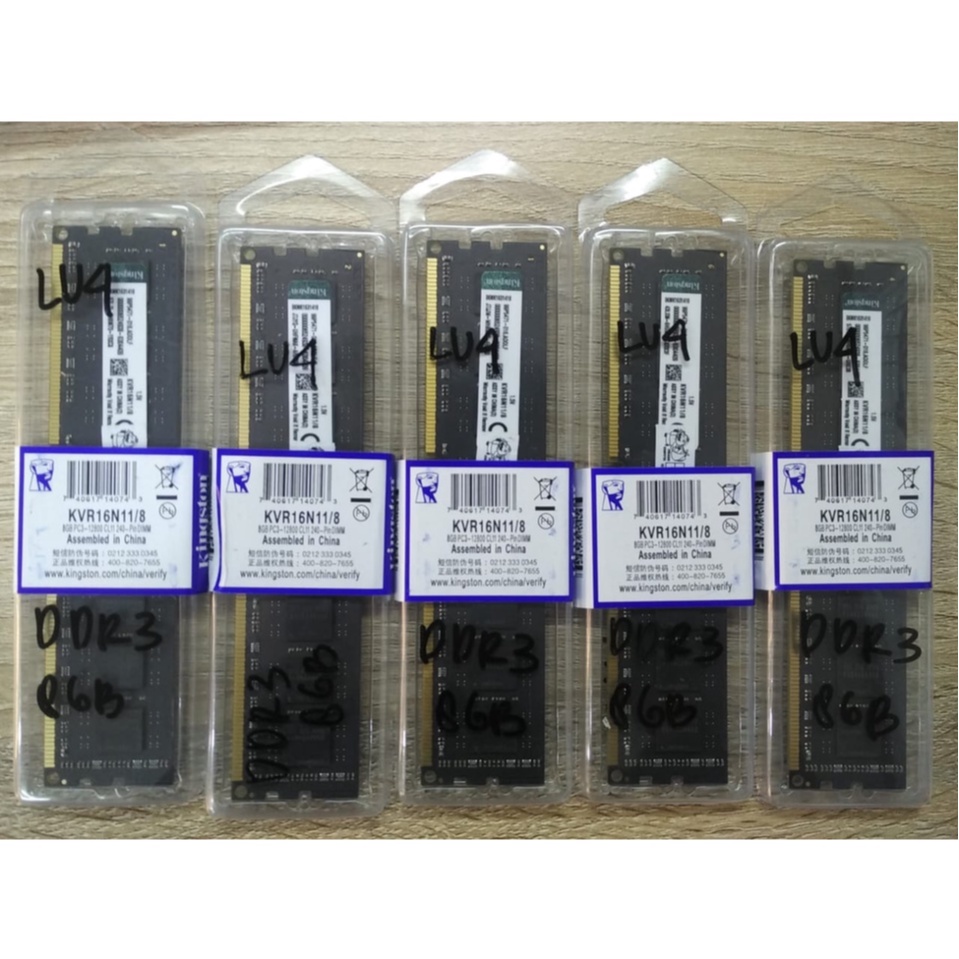 Memory RAM 8GB DDR3 1600Mhz Kingston PC3-12800 CL11 KVR16N11/8 LONGDIMM