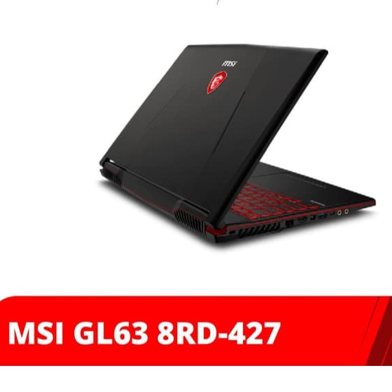 MSI GL63 8RD Laptop Gaming 15.6 inci Hitam Core i7-8750H GTX 1050 Ti
