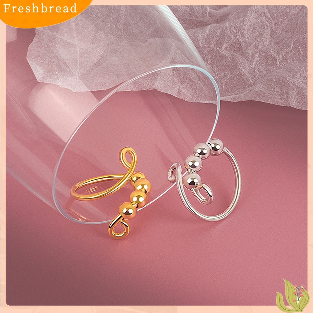 Terlaris Ring Rotate Freely Anti Stress Copper Anxiety Single Coil Spiral Women Ring for Travel