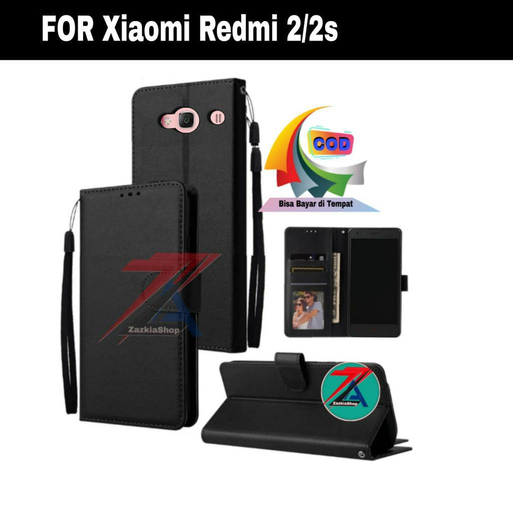 CASE FLIP CASE DOMPET KULIT FOR XIAOMI REDMI 2/2SCASING DOMPET-FLIP COVER LEATHER-SARUNG HP
