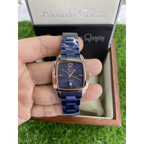 alexandre christie 2454ld wanita biru rosegold