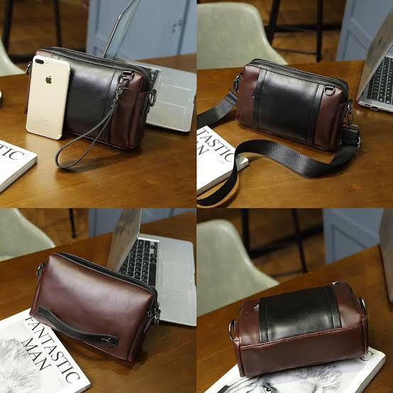 Dream Clutch - Tas Tangan Pria FV7750 Tas Tangan Kombinasi Slempang Model Korea