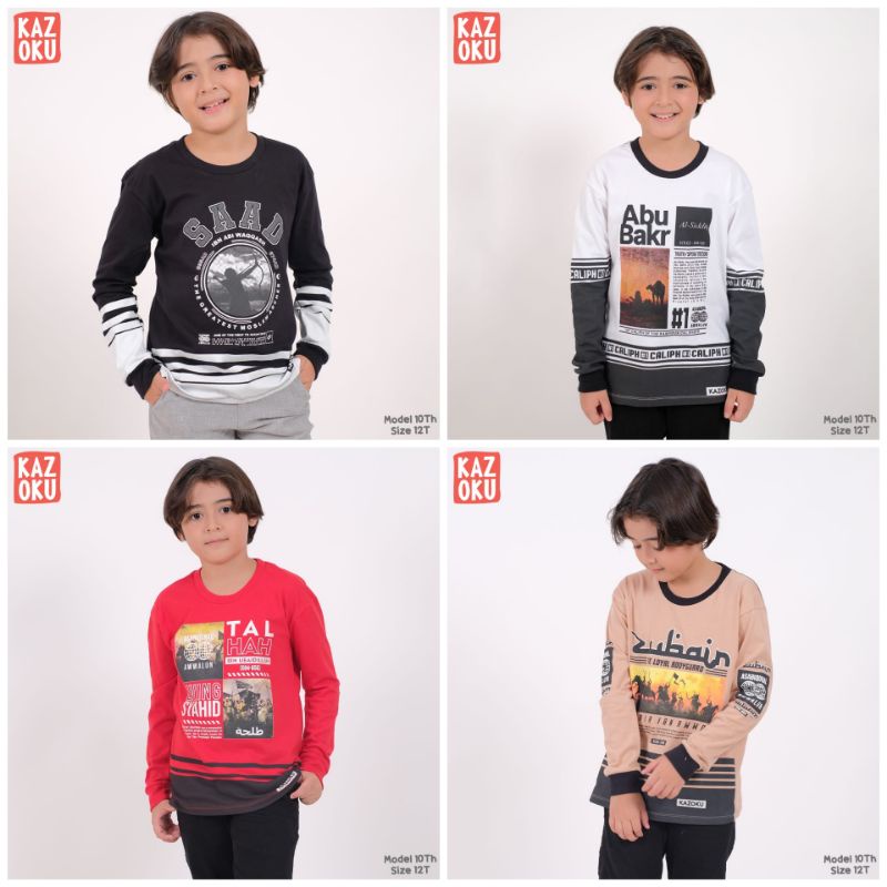 [6 - 14 Tahun] Kazoku Kaos Anak Muslim Laki-laki Remaja Tanggung Seri Sahabat Nabi