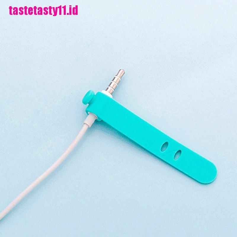 【TTID】4Pcs Silicone Cable Organizer USB Data Wrap Cord Winder Wire Protector Ho