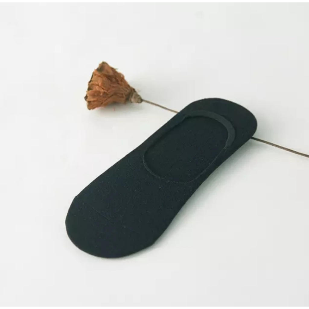 KAOS KAKI BALET INVISIBLE / KAOS KAKI PENDEK / HIDDEN SOCK ( pria & wanita )-Hitam