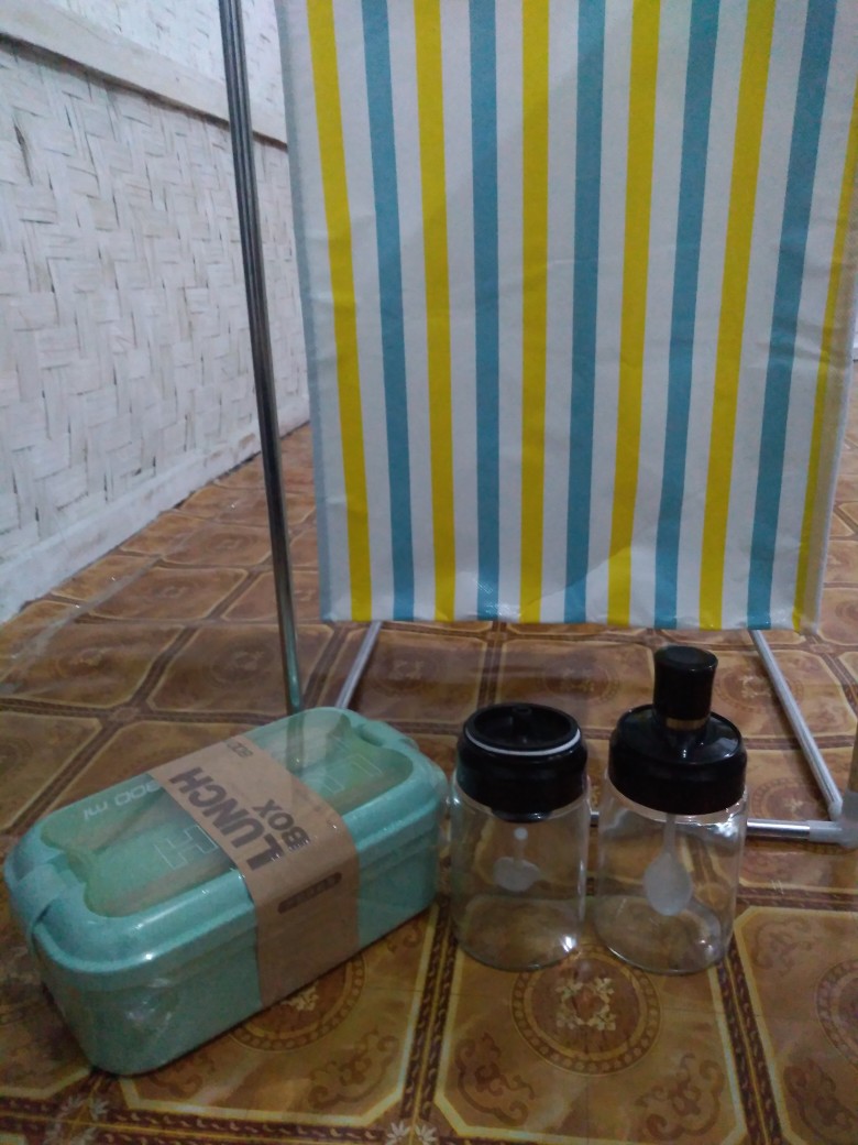 Clearance Sale 3.3 Kotak Makan Bento Jerami Gandum Alami Bahan Wheat Free Sendok Dan Sumpit Cuc-180