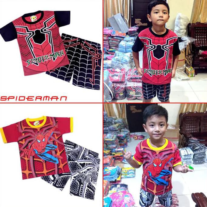 Terbaru Baju Spiderman  Setelan Pakaian  Anak  Karakter 
