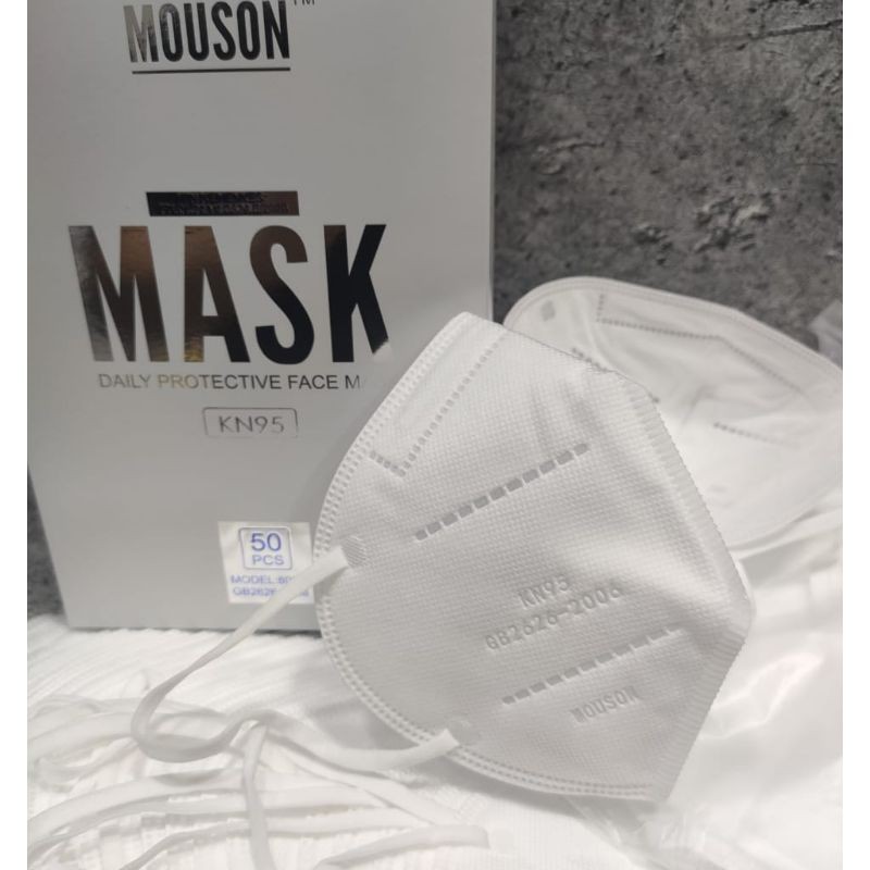 Ready stok masker kn95 premium. masker kn 95 mouson premium isi 50 lbr