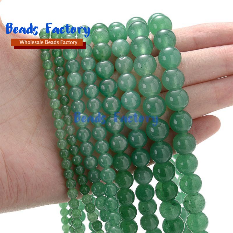 Grosir Bahan Craft Manik Batu Alam Green Aventurine 4/6/8/10mm