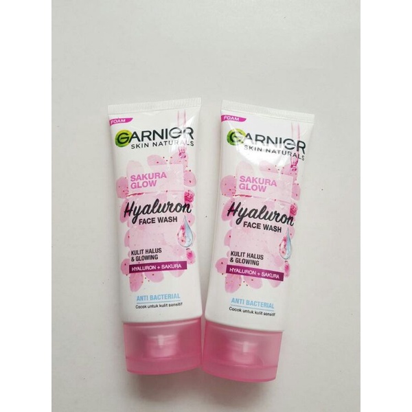 GARNIER SAKURA GLOW Hyaluron Face Wash Pembersih Wajah - 100 ml Sakura