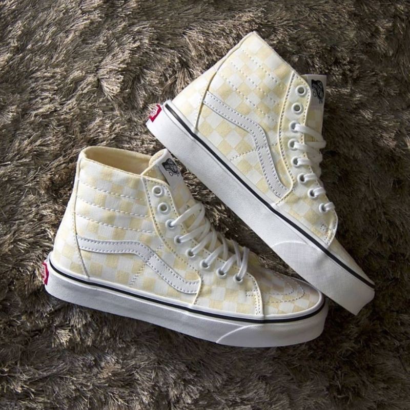 true white true white checkered vans