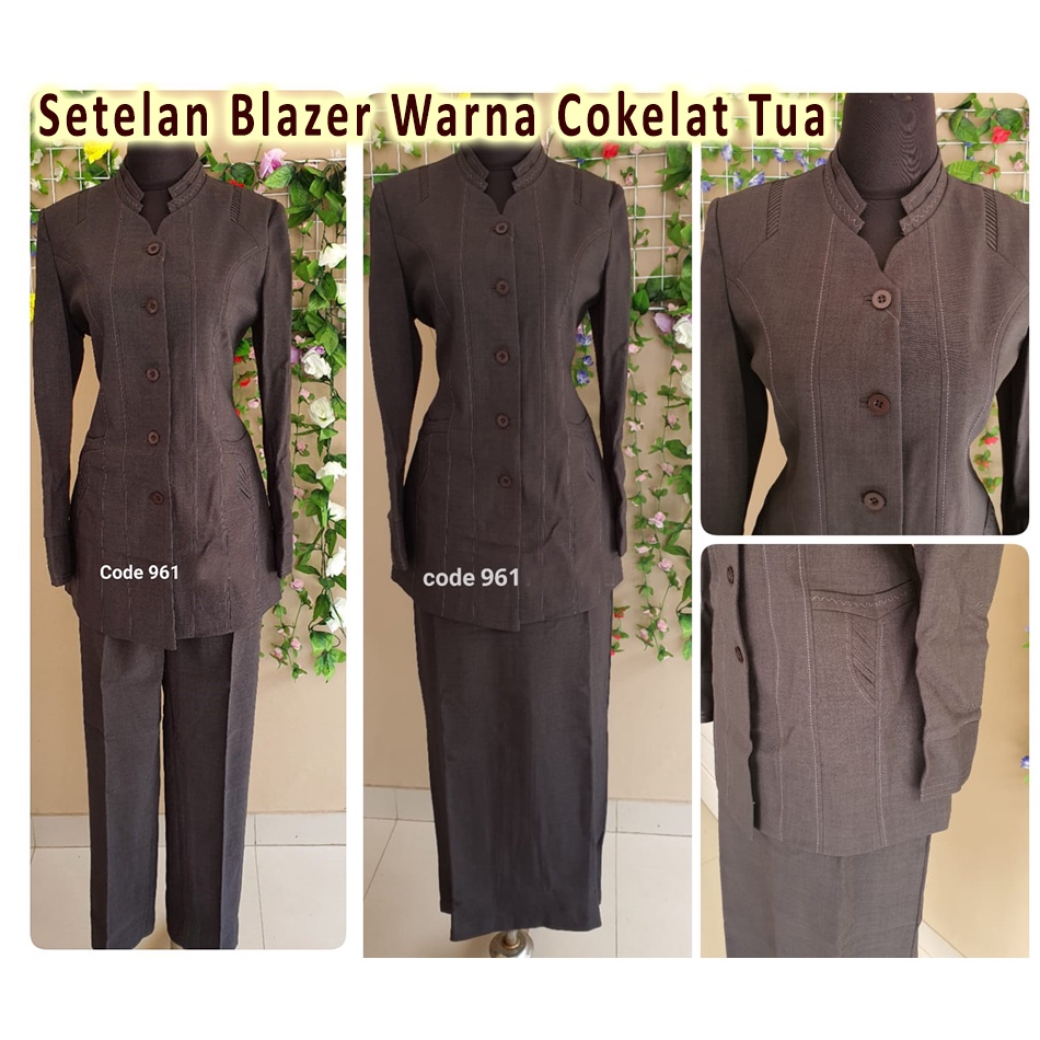 setelan blazer-Seragam Blazer PNS dan guru terbaru-Blazer azkia-Pakaian Kantor dan formal-bisa COD