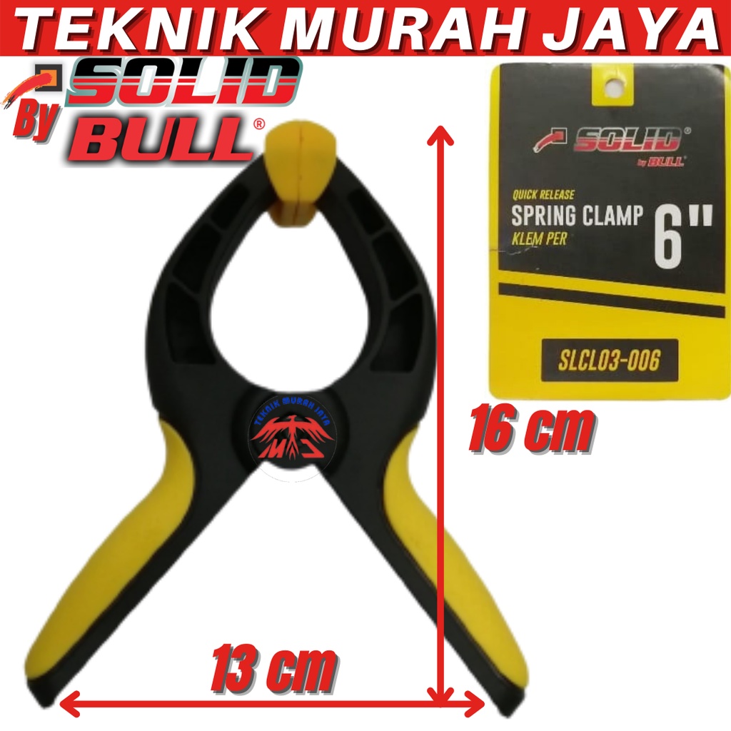 SOLID Spring Clamp Klem 6" Nylon Alat Penjepit Kayu Besi 6 INCH