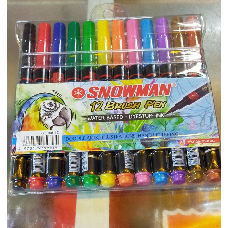 

Snowman Brush Pen 12 Warna