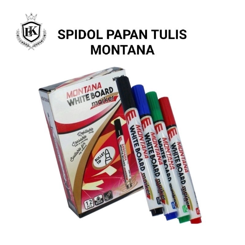 

Spidol Papan Tulis White Board Murah Hitam Biru Merah MONTANA (Ek_Official_Store)