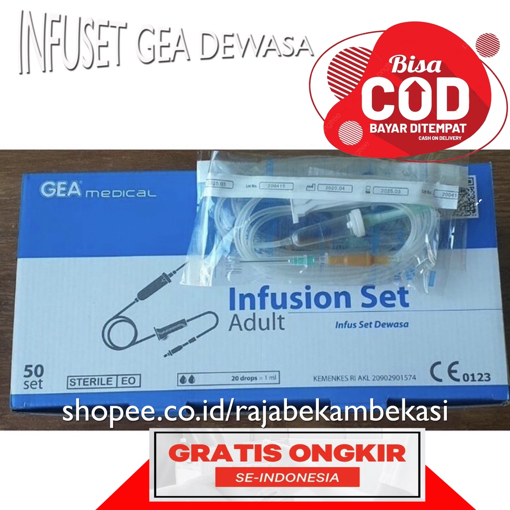Ecer Satuan Infuset Gea Dewasa /Infusion Set Dewasa Gea/Selang infus/Infuset