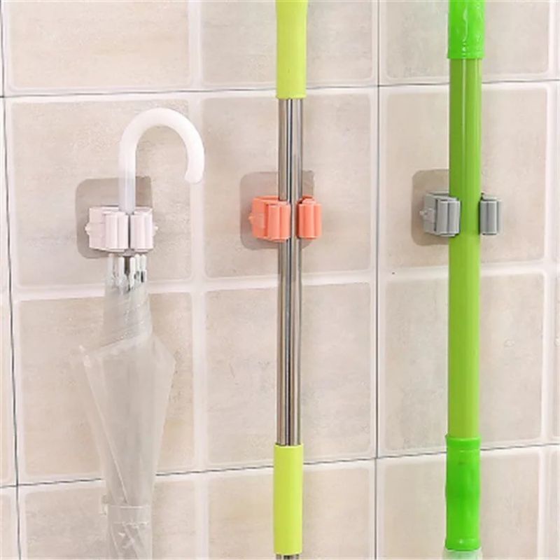 Rak hook holder Sapu tempat gantungan pel sapu mop holder pengait sapu Rak pel