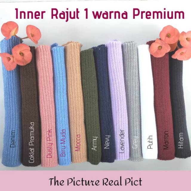 Inner Rajut 1 warna PREMIUM|Pilih Warna