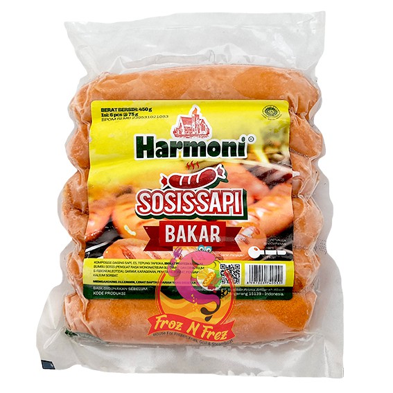 

HARMONI Sosis Sapi Bakar 450 Gram (6 Pcs)
