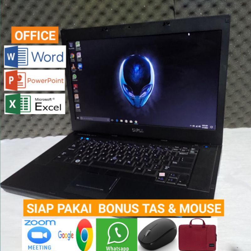 laptop Dell 6510 Core i5 Cpu 2,4Ghz  Ram windows 10 - mulus Free tas mouse