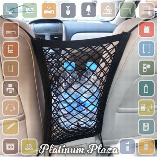 SEAMETAL Jaring Mesh Penyimpanan Barang Mobil Car Net Organizer - C38419 - Black`QDQ0NP-