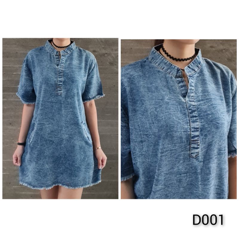 BAJU / PAKAIAN TERUSAN / DRESS PENDEK WANITA DENIM / JEANS