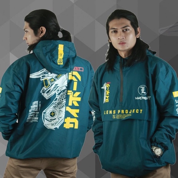 JACKET COUGLE RACING PRIA WANITA - JACKET PARASUT SAKU DORAEMON