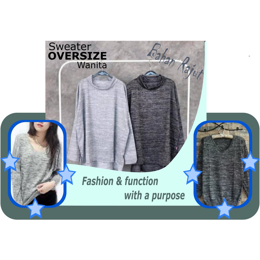 Baju Oversize Wanita Lengan Panjang Korea Twister / Baju Rajut Oversize Wanita Lengan Panjang Korea