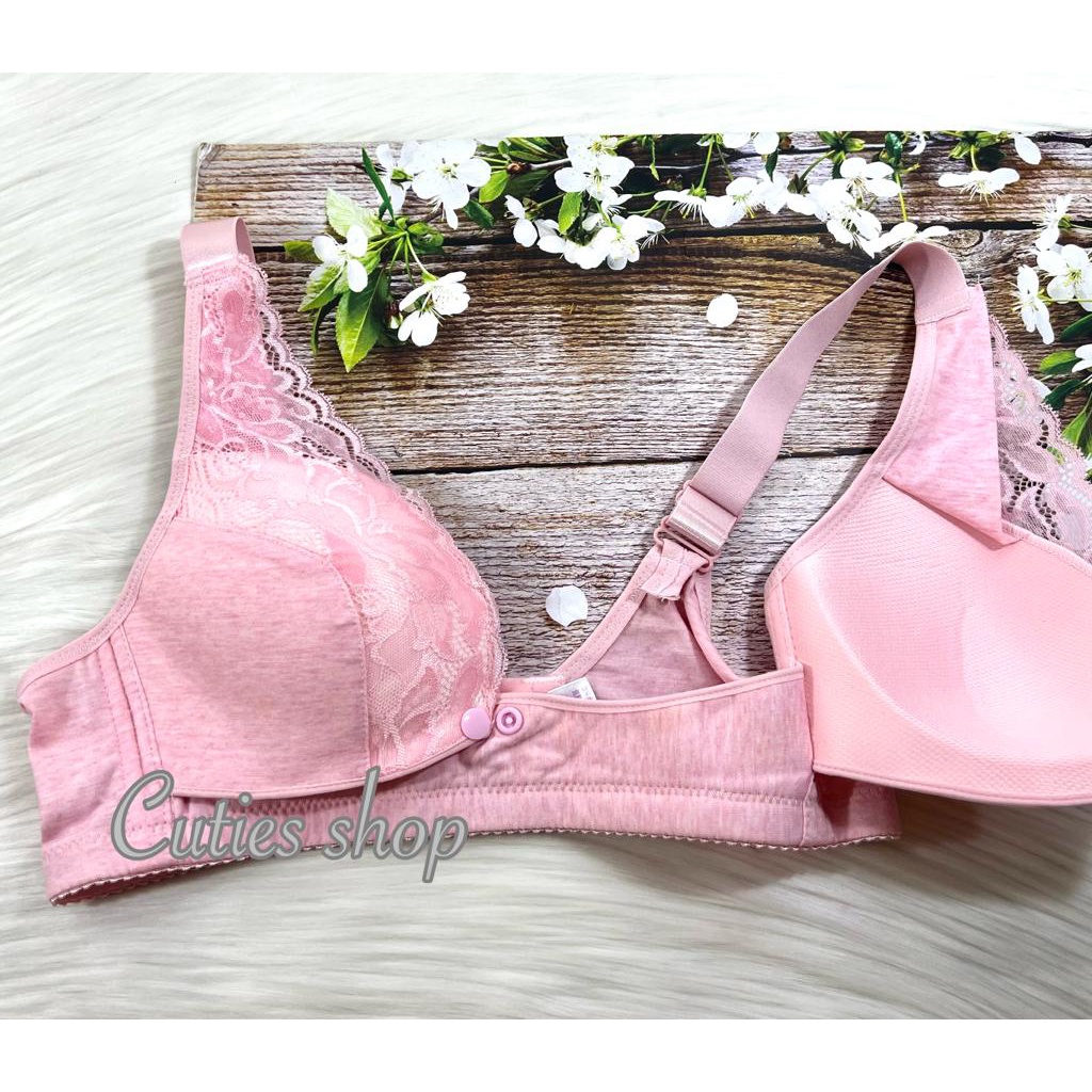 BRA MENYUSUI KAIT 3, bukaan depan, bahan katun