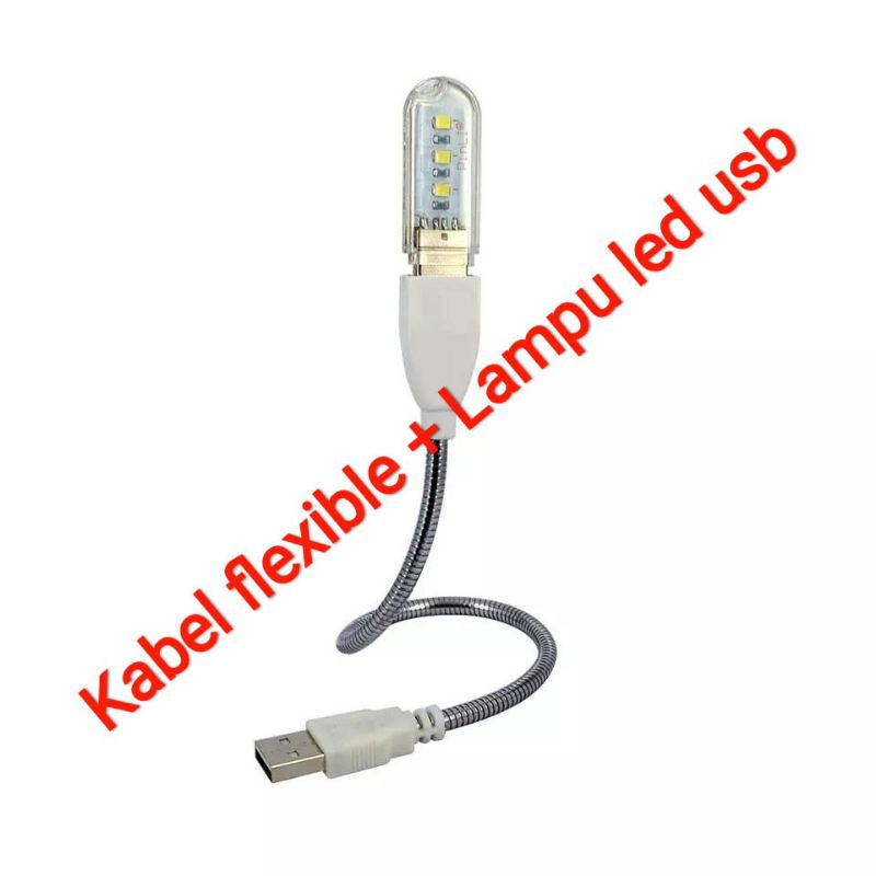 Kabel flexible usb + led usb 3 mata led