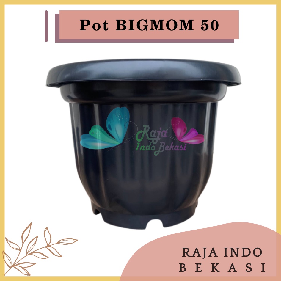 ONLY SAMEDAY AND INSTAN Pot BIGMOM 50 Hitam - Pot Besar Jumbo 50cm Pot Besar Plastik Bahan Tebal - Pot Besar Jumbo 100cm 50cm 40cm Putih Tinggi Hitam