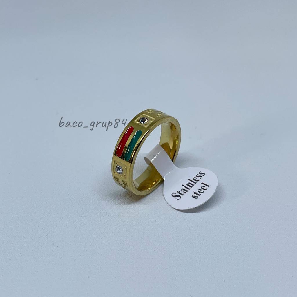 Cincin Titanium Gold Milan C31 Awet Lama Tidak Karatan Cincin Kawin Perhiasan Cincin Tunangan