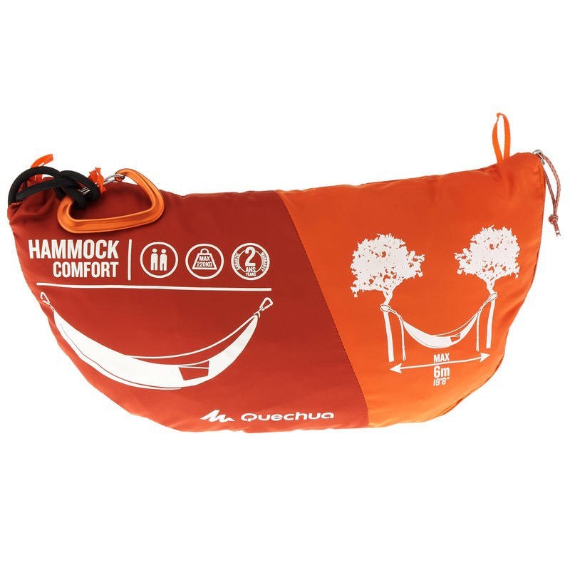 QUECHUA Comfort Hammock Tempat Tidur Gantung Camping Hiking 280x175cm Untuk 2 Orang