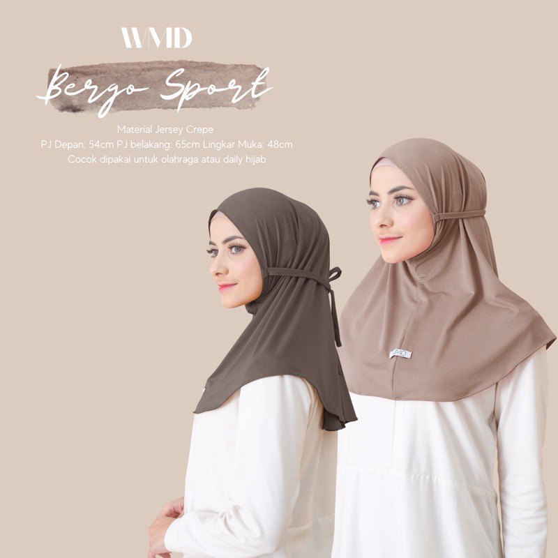 Hijab Instant Bergo Sport WMD Fashion / Jilbab Kaos Jersey | Shopee