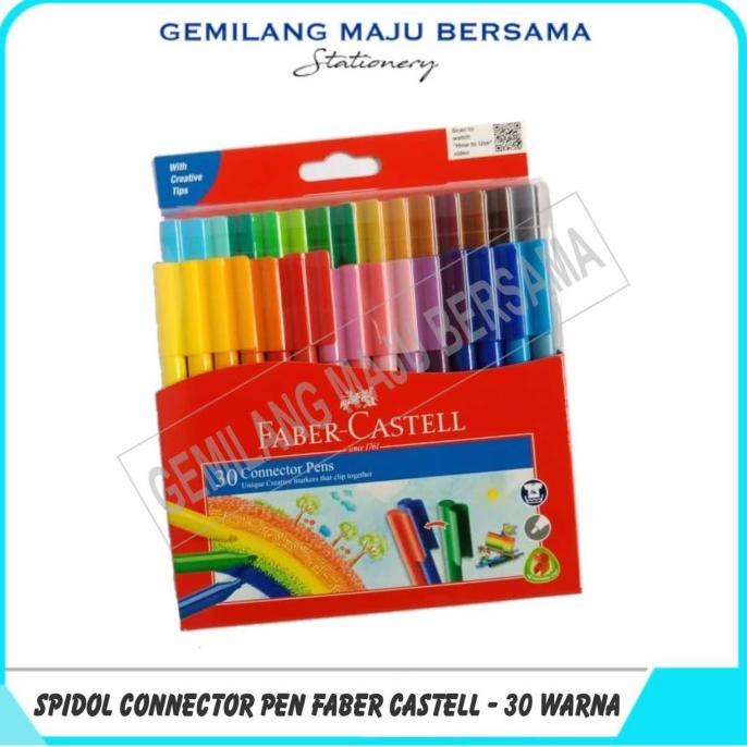 

(BISA COD) Spidol / Connector Pen Faber Castell 30 Warna BERMUTU Kode 241