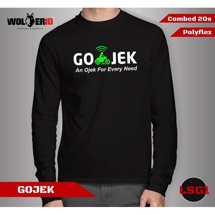 Sale Kaos Baju Obral Combed 30 Distro Gojek Driver Ojol Ojek Lengan Panjang |