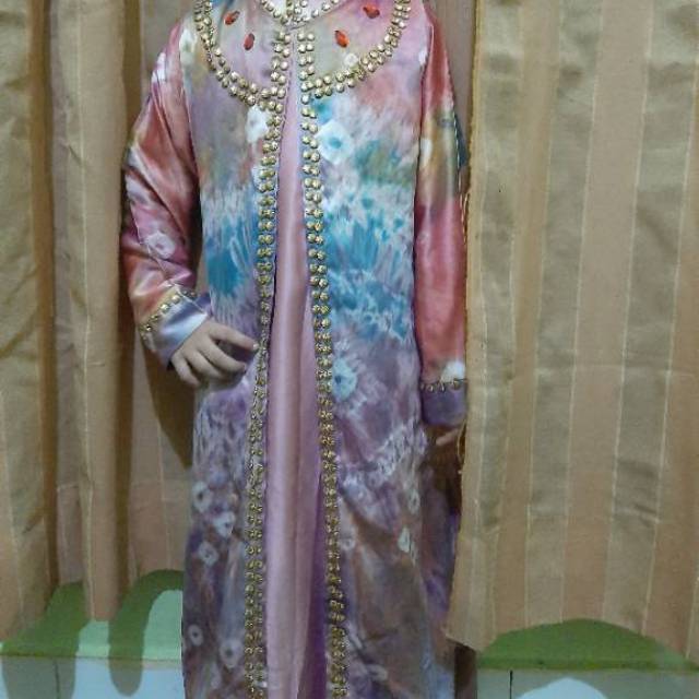 Redy baju gamis anak jumputan palembang
