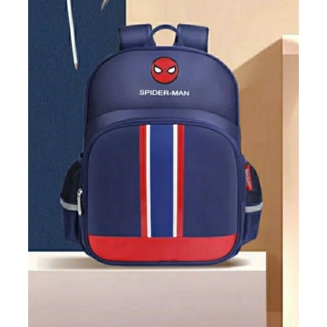 Disney Marvel Tas Sekolah untuk Anak Laki-laki Kapten Amerika Spider Man Ransel Ortopedi Bahu Siswa