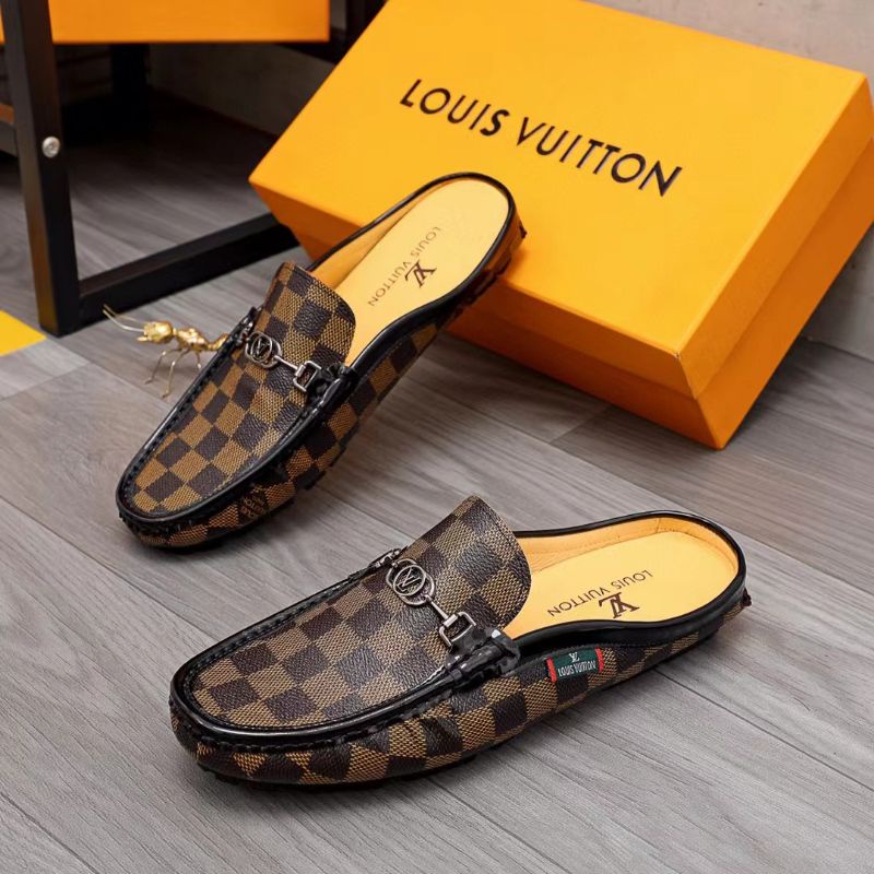 sepatu lv sendal pria slide selop slip on cowok mirror men cowok branded lou is vuitton