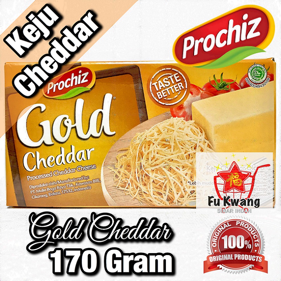 

Keju Prochiz Gold Cheddar Cheese Olahan 170 gram