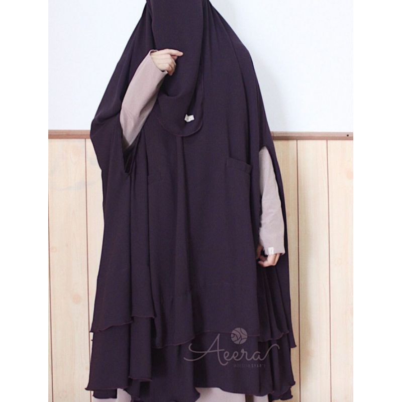 set ainaya khimar & raisin abaya sakinah new aeera moslem