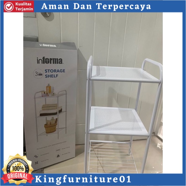 Informa Rak Serbaguna, Rak 3 Susun, Rak Dapur, Rak buku, Rak hias/Rak Buku/Rak Magic Com