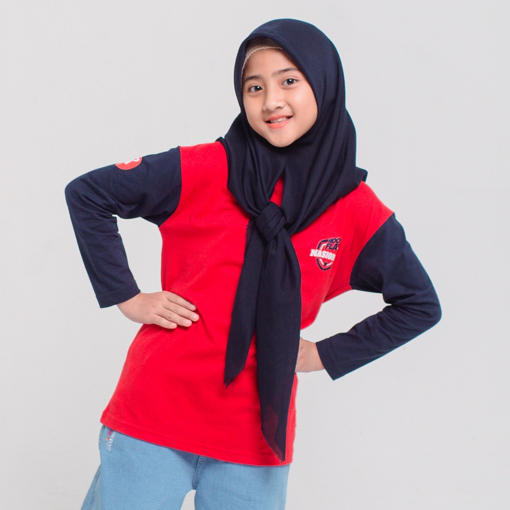 Hooflakids - Kaos Agustusan Couple Keluarga Anak Ayah Bunda Kemerdekaan Indonesia Batik Mega Mendung Series